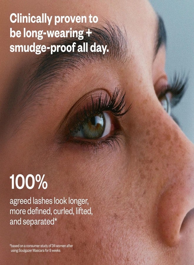 كوساس ماسكارا كوساس ميني سولغيزر لتطويل ورفع الرموش بالببتيدات - ماسكارا مقاومة للتلطخ والتكتل + سيروم للرموش 2 في 1، رموش محددة - فرشاة منحنية مصبوبة، نباتية، آمنة على العيون الحساسة - Image 5